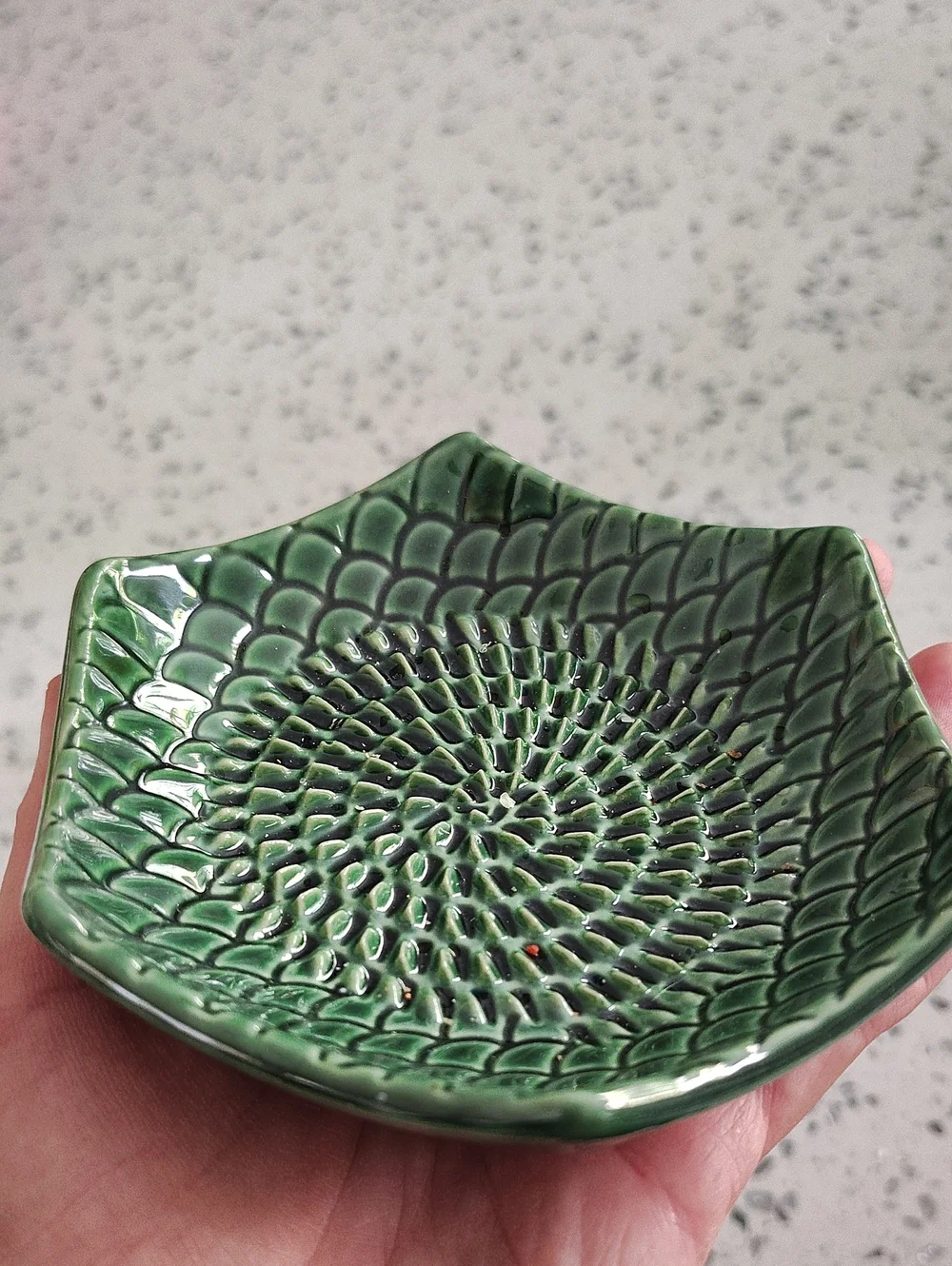 The Grate Plate Set Green stonewa Garlic And Ginger Grater 4.5